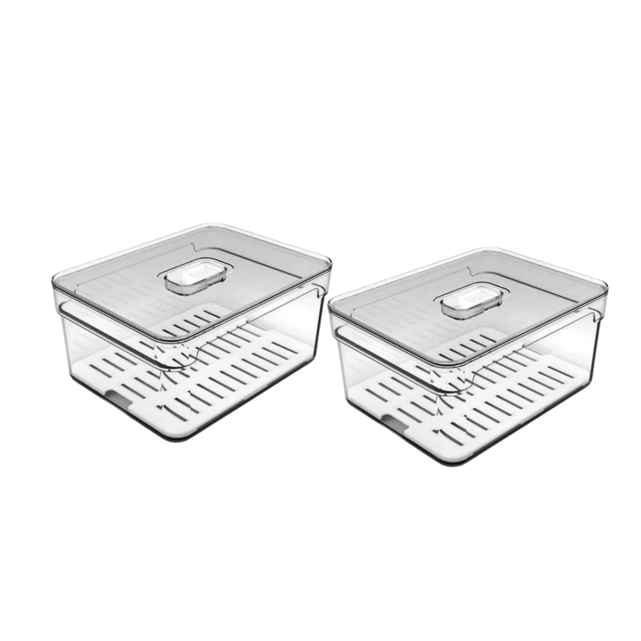 Kit 2 Organizadores Clear Fresh 2,2 Litros - Ela Decora