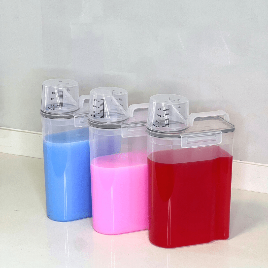 Kit 3 Potes Herméticos Porta Mantimento com Copo Medidor 2,5 Litros - Ela Decora