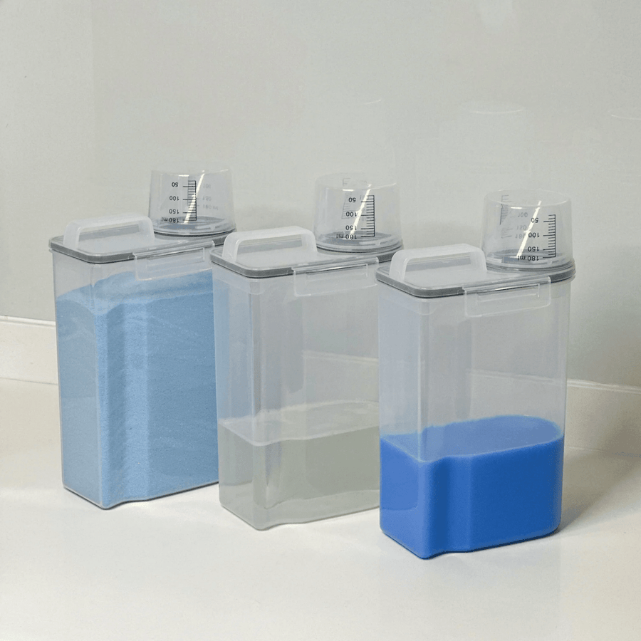 Kit 3 Potes Herméticos Porta Mantimento com Copo Medidor 2,5 Litros - Ela Decora
