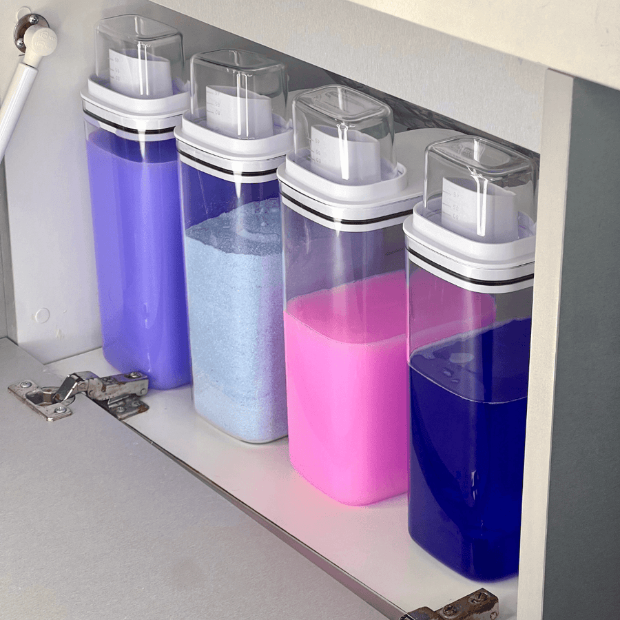 Kit 4 Potes Herméticos Flow Branco 2,3 Litros - Ela Decora