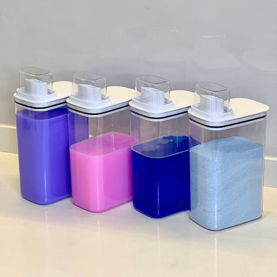Kit 4 Potes Herméticos Flow Branco 2,3 Litros - Ela Decora