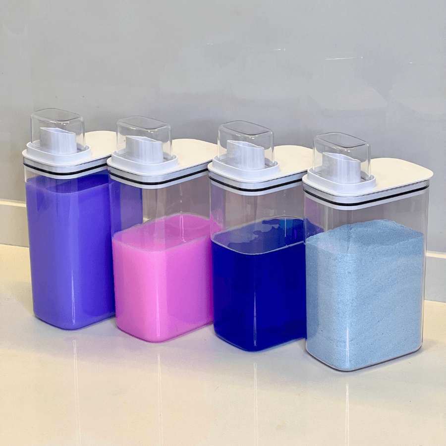 Kit 4 Potes Herméticos Flow Branco 2,3 Litros - Ela Decora