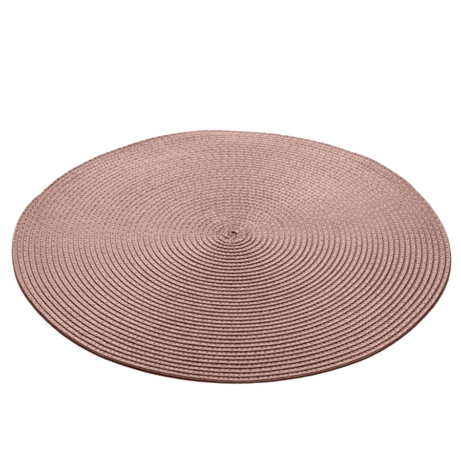 Kit 6 Jogos Americanos Redondo Fresno Taupe 38cm - Ela Decora