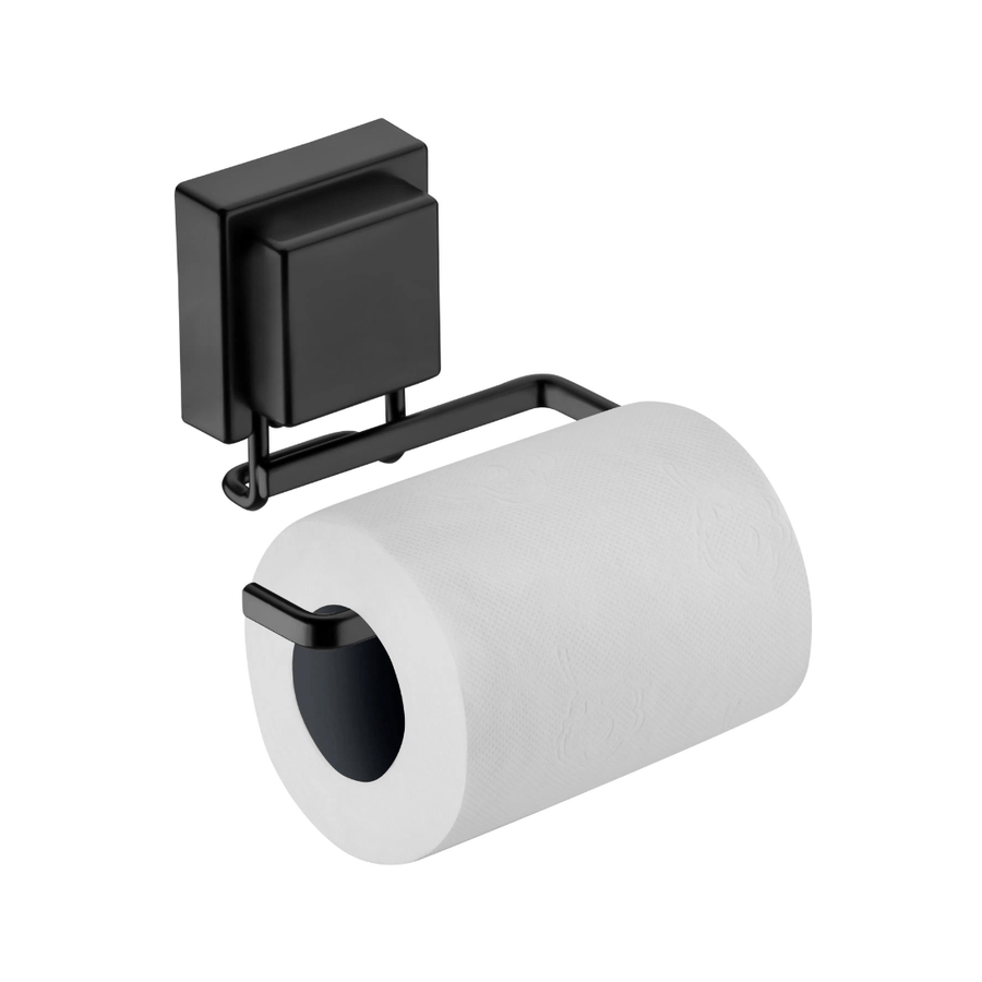 Kit Acessórios Banheiro Fixação Ventosa Preto Fosco 3 Peças - Ela Decora