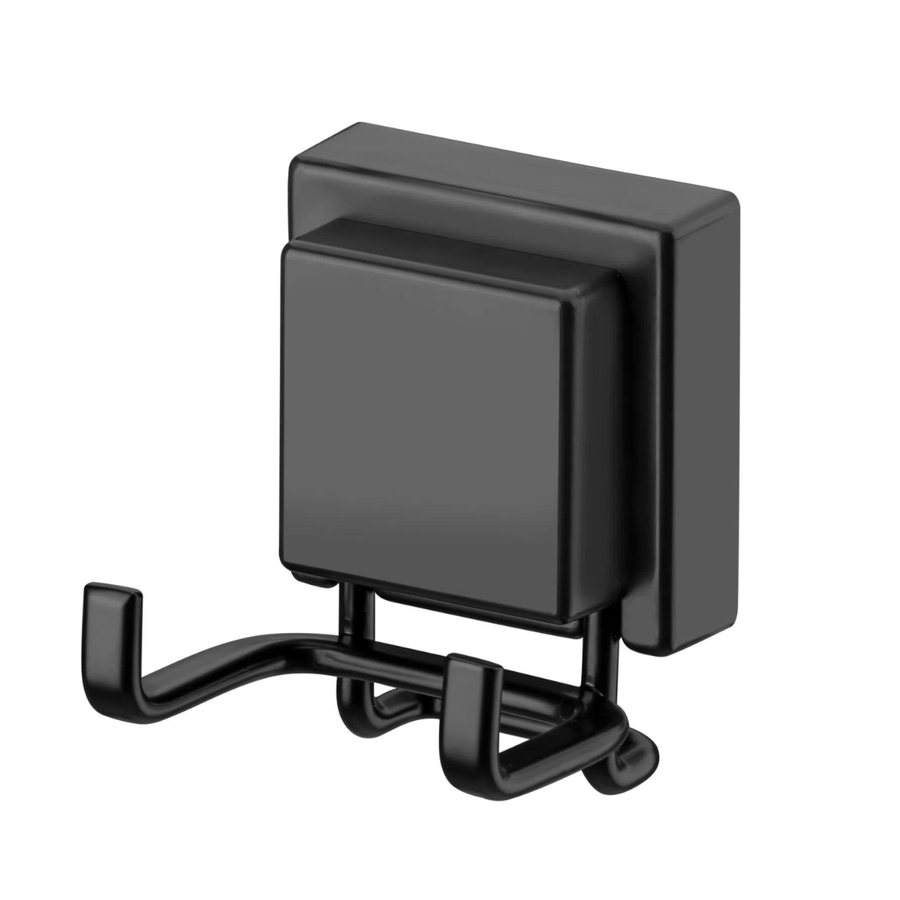 Kit Acessórios Banheiro Ventosa Preto Fosco 3 Peças - Ela Decora
