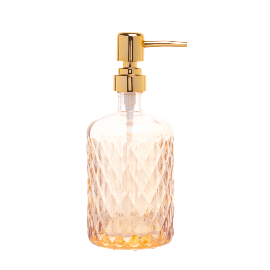 Kit Acessorios Banheiro Vidro Litt Ambar 3 Peças - Ela Decora