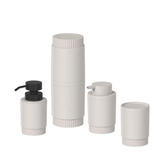 Kit Acessórios para Banheiro Dorica Bege 4 Peças - Ela Decora