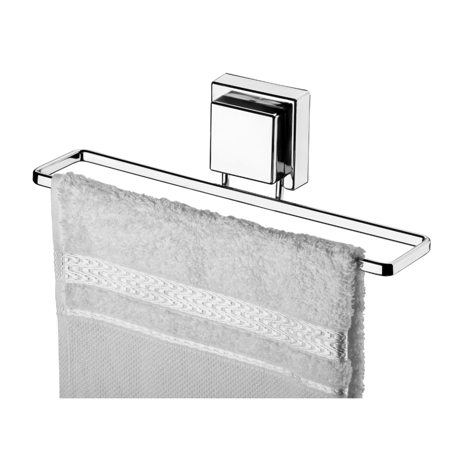Kit Banheiro Acessórios Fixação Ventosa Cromado 3 Peças - Ela Decora