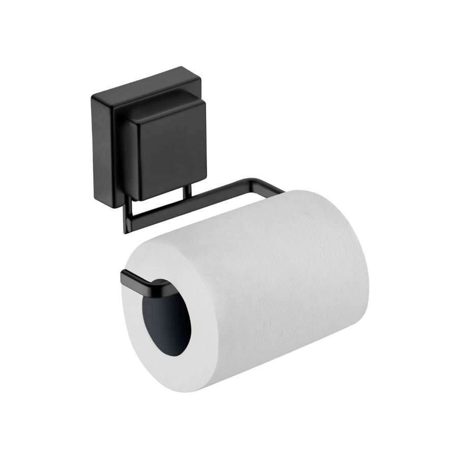 Kit Banheiro Acessórios Fixação Ventosa Preto Fosco 3 Peças - Ela Decora