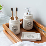 Kit Banheiro Conjunto Banho Pottery Branco 3 Peças - Ela Decora
