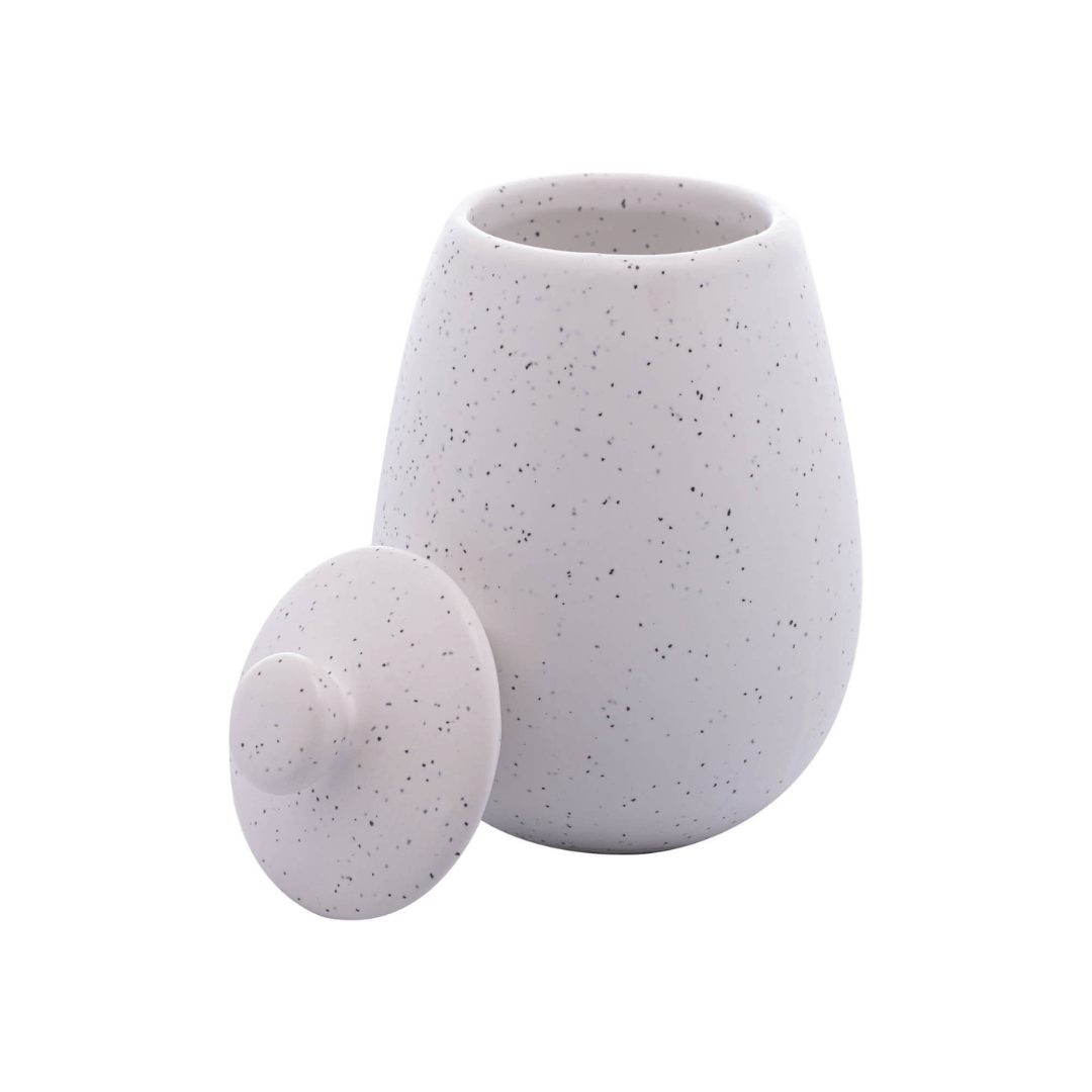 Kit Banheiro Granilite em Cerâmica Branco 2 Peças - Ela Decora