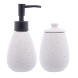 Kit Banheiro Granilite em Cerâmica Branco 2 Peças - Ela Decora