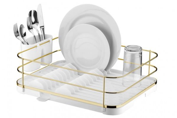 Kit Cozinha Organizada Dourada 3 Peças