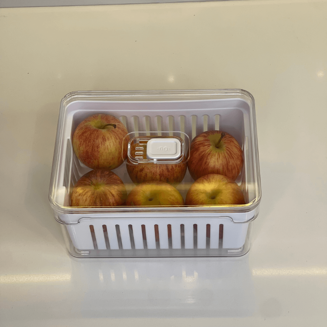 Kit de 4 Organizadores de Geladeira Clear Fresh com Cesto 2,2 Litros - Ela Decora