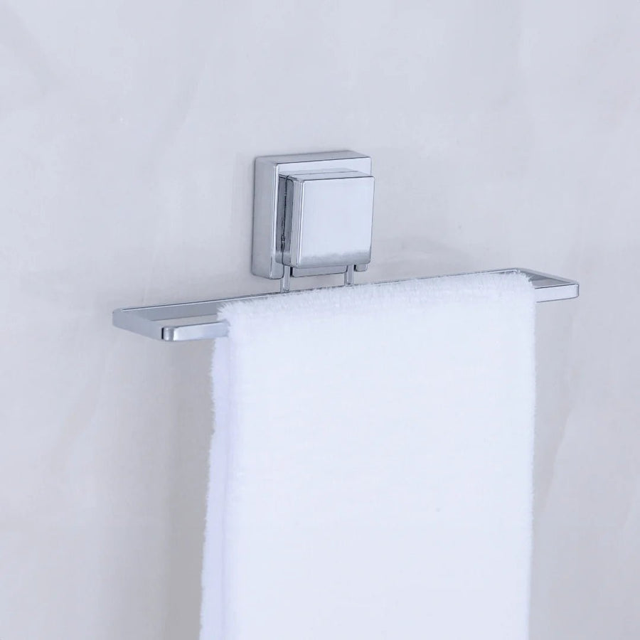 Kit de Banheiro de Ventosa Cromado 4 Peças - Ela Decora