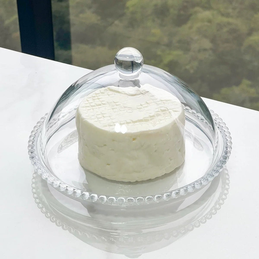Kit Manteigueira e Queijeira de Cristal Pearl 2 Peças - Ela Decora