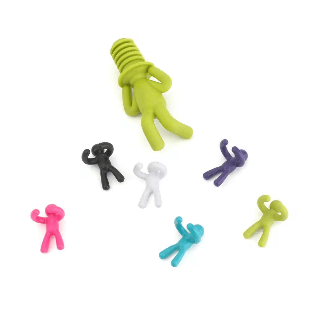 Kit Marca Taça com Rolha de Vinho Drinking Buddy 7 Peças - Ela Decora