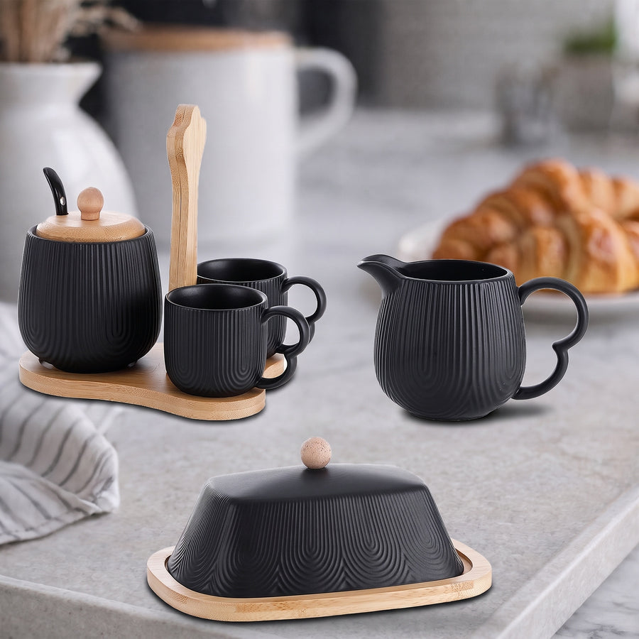 Kit Mesa Café Oásis Preto 3 Peças