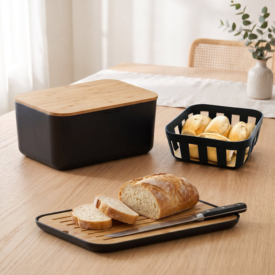 Kit Pão Lume Preto 3 Peças