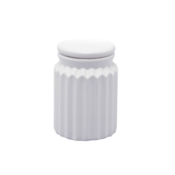 Kit para Banheiro em Cerâmica Stripes Branco 2 Peças - Ela Decora