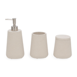 Kit para Banheiro em Cimento Cinza 3 Peças - Ela Decora