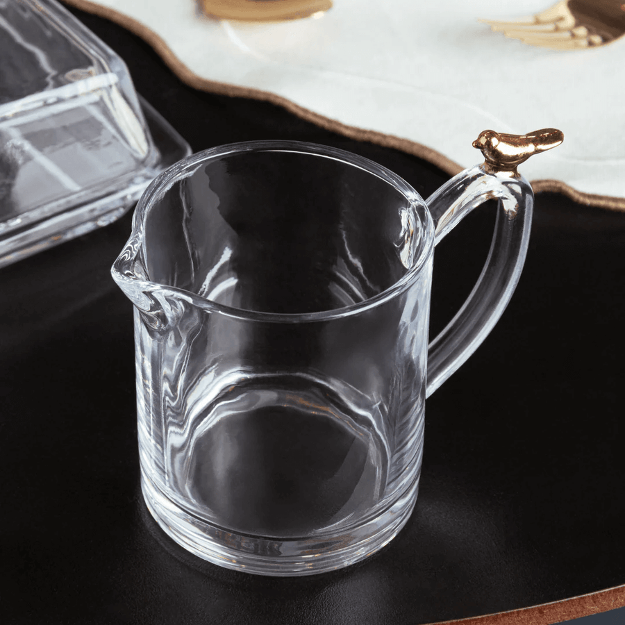 Kit para Mesa Posta de Café Linha Golden Bird 7 Peças - Ela Decora
