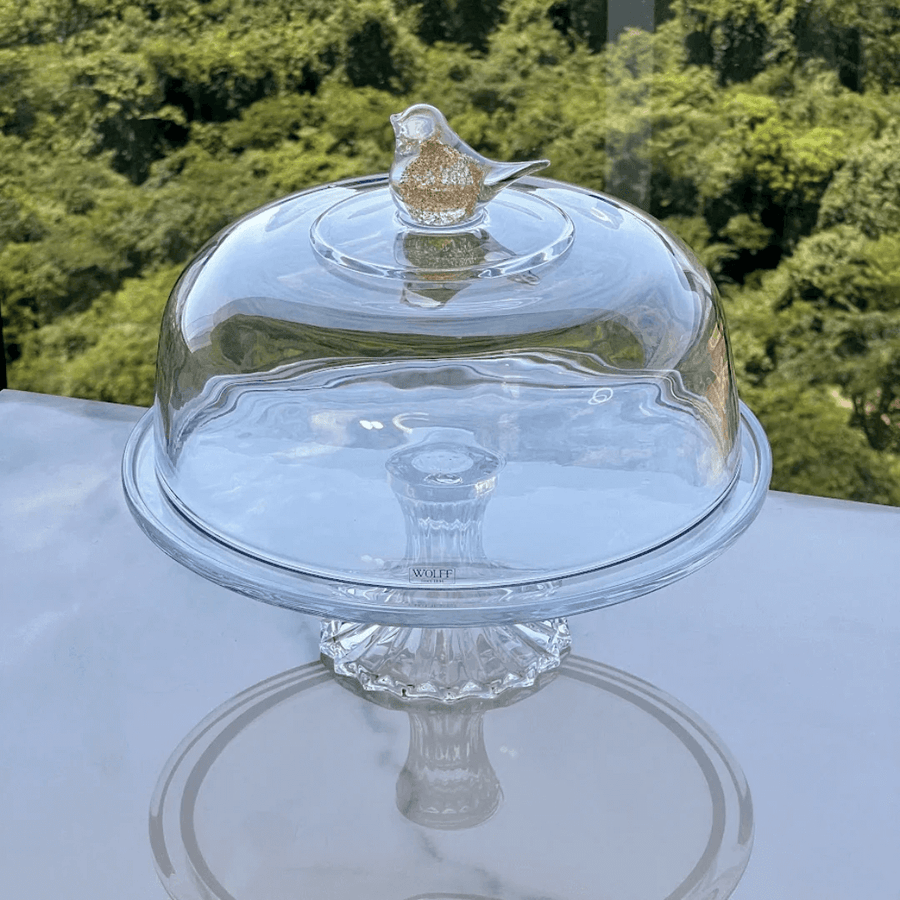 Kit para Mesa Posta de Cristal Golden Bird 8 Peças - Ela Decora
