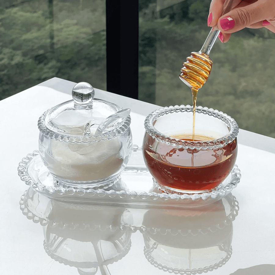 Kit para Mesa Posta de Cristal Linha Pearl 6 Peças - Ela Decora