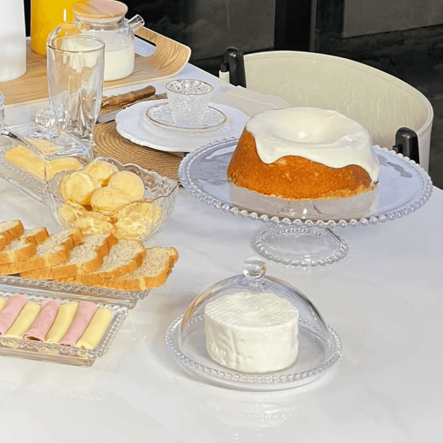 Kit para Mesa Posta de Cristal Linha Pearl 6 Peças - Ela Decora