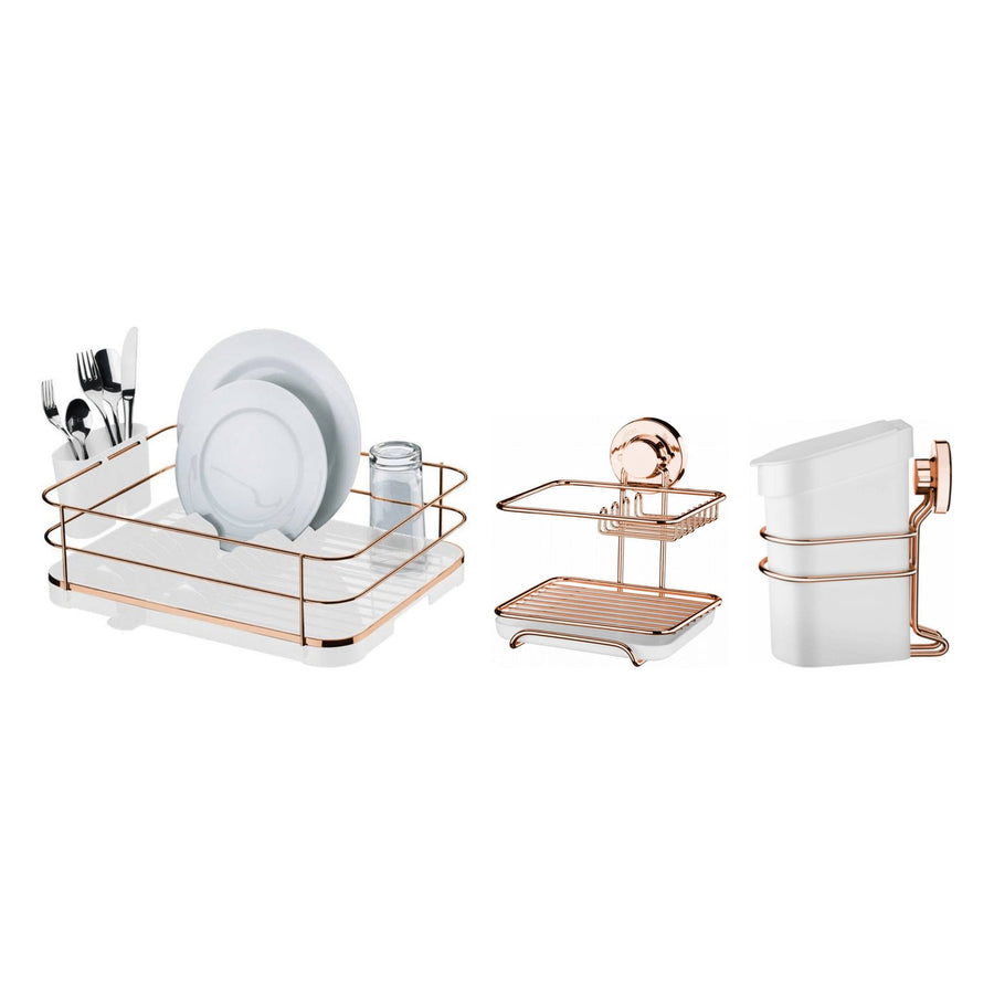 Kit Pia Organizada Rose Gold 3 Peças
