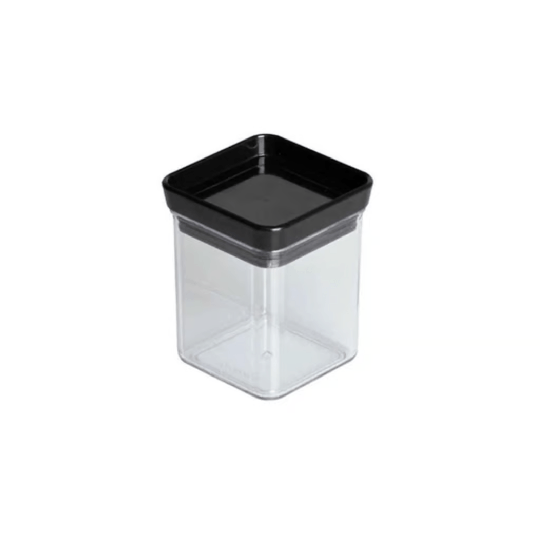 Kit Porta Temperos Lumini com Tampa Preta 13 Peças - Ela Decora