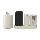 Kit Serene para Banheiro Bege 4 Peças - Ela Decora