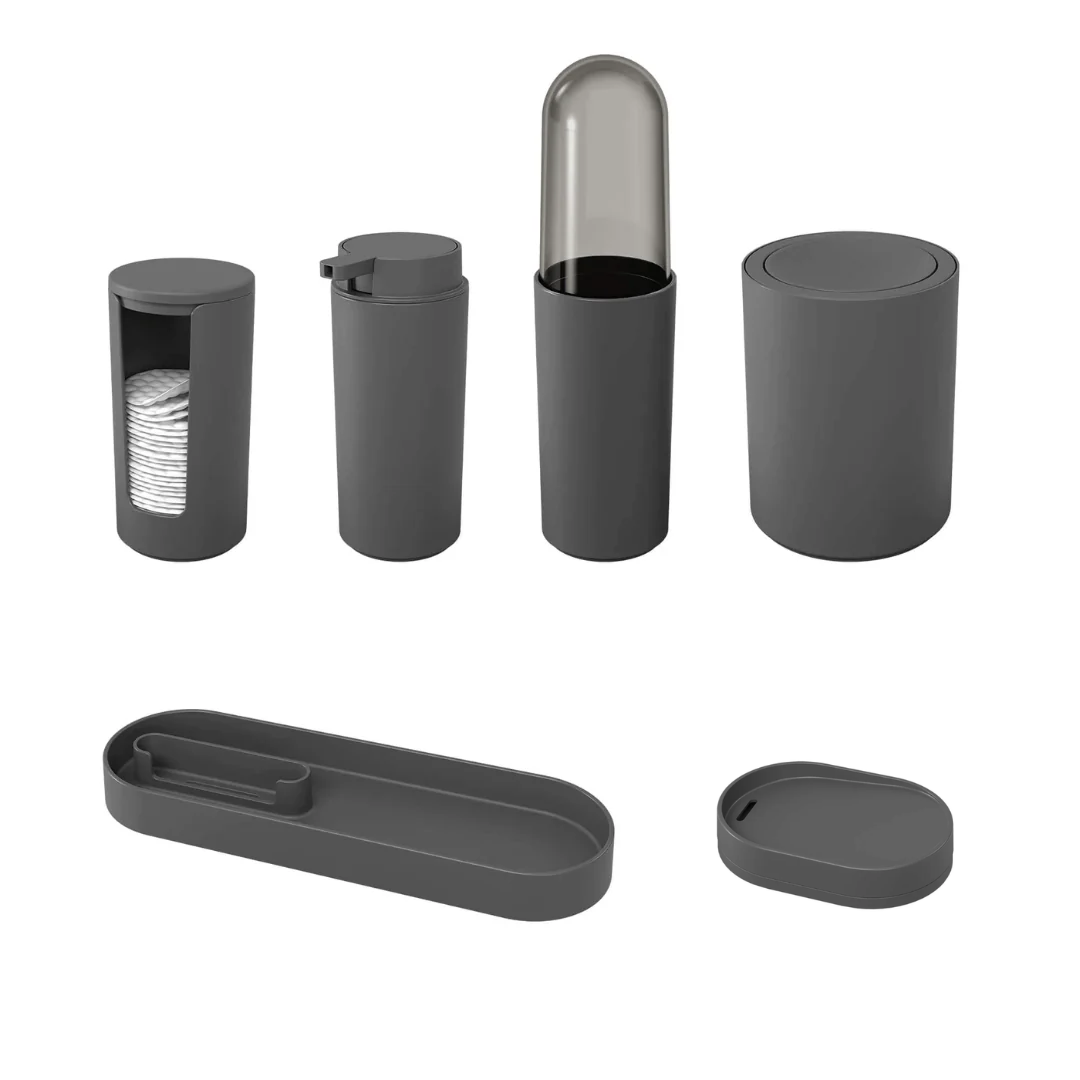 Kit Serene para Banheiro Chumbo 6 Peças