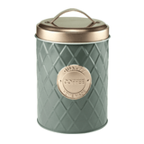 Lata Metal Geometric Handle Coffee Cinza e Rose Gold - Ela Decora