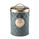 Lata Metal Geometric Handle Sugar Cinza e Rose Gold - Ela Decora