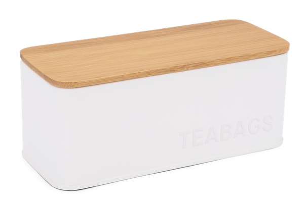 Lata Porta Chá Canister Branco - Ela Decora