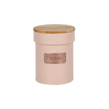 Lata Porta Condimentos Açúcar Rose Matte Sugar 1 Litro 14,5cm x 11,2cm - Ela Decora