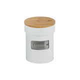 Lata Porta Condimentos Café Branco Matte Coffee 1 Litro 14,5cm x 11,2cm - Ela Decora