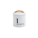 Lata Porta Condimentos Metalla N1 Branco 800ml - Ela Decora