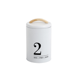 Lata Porta Condimentos Metalla N2 Branco 1,3 Litros - Ela Decora