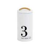 Lata Porta Condimentos Metalla N3 Branco 1,7 Litros - Ela Decora
