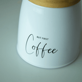 Lata Porta Condimentos Sunshine Coffee Branco 800ml - Ela Decora