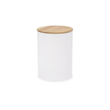 Lata Porta Mantimentos Para Açúcar Canister Branco - Ela Decora