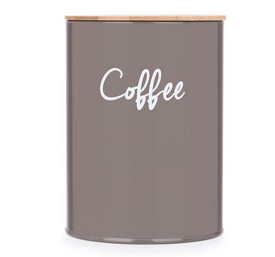 Lata Porta Mantimentos Para Café Canister Cinza - Ela Decora