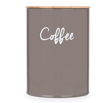 Lata Porta Mantimentos Para Café Canister Cinza - Ela Decora