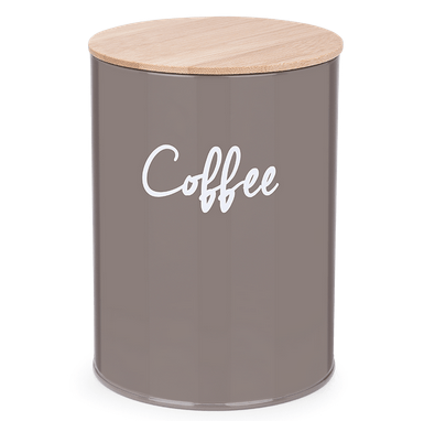 Lata Porta Mantimentos Para Café Canister Cinza - Ela Decora