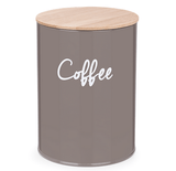 Lata Porta Mantimentos Para Café Canister Cinza - Ela Decora