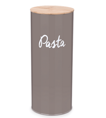 Lata Porta Mantimentos para Massas Canister Cinza - Ela Decora