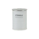 Lata Porta Utensílios e Talheres Branco Copenhag 15 cm x 11,2cm - Ela Decora