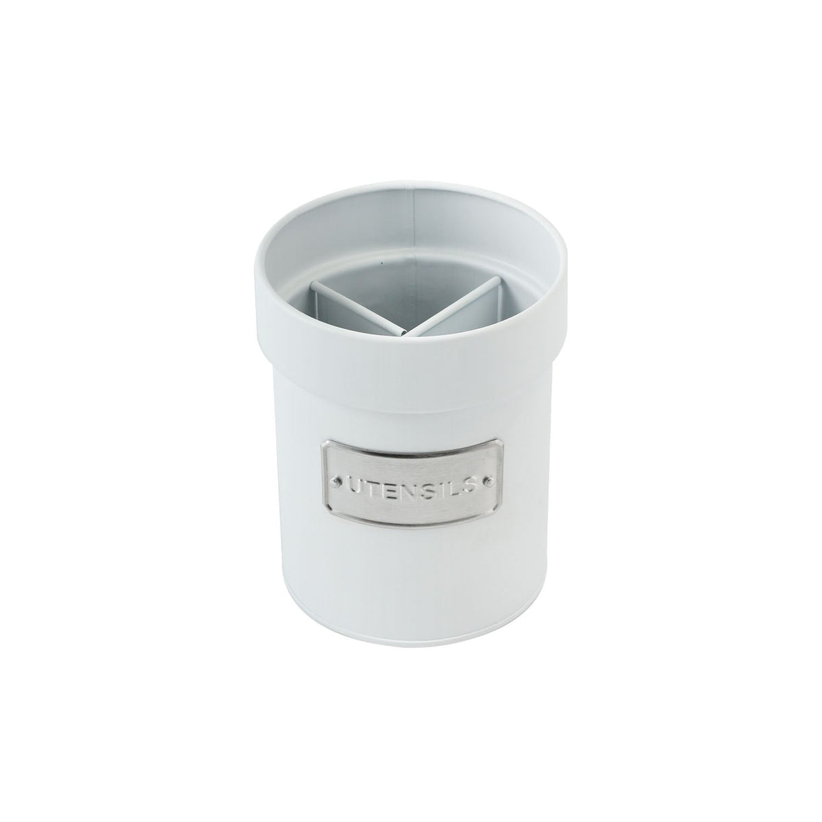 Lata Porta Utensílios e Talheres Matte Branco 14cm x 11cm Yoi 811500109 - Ela Decora